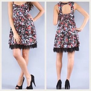 Free People Floral Sun Kissed Summer Swing Dress Womens 12